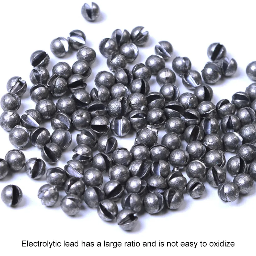 100pcs 138g 132g Round Split Shot Fishing Sinkers Weights Set Removable
