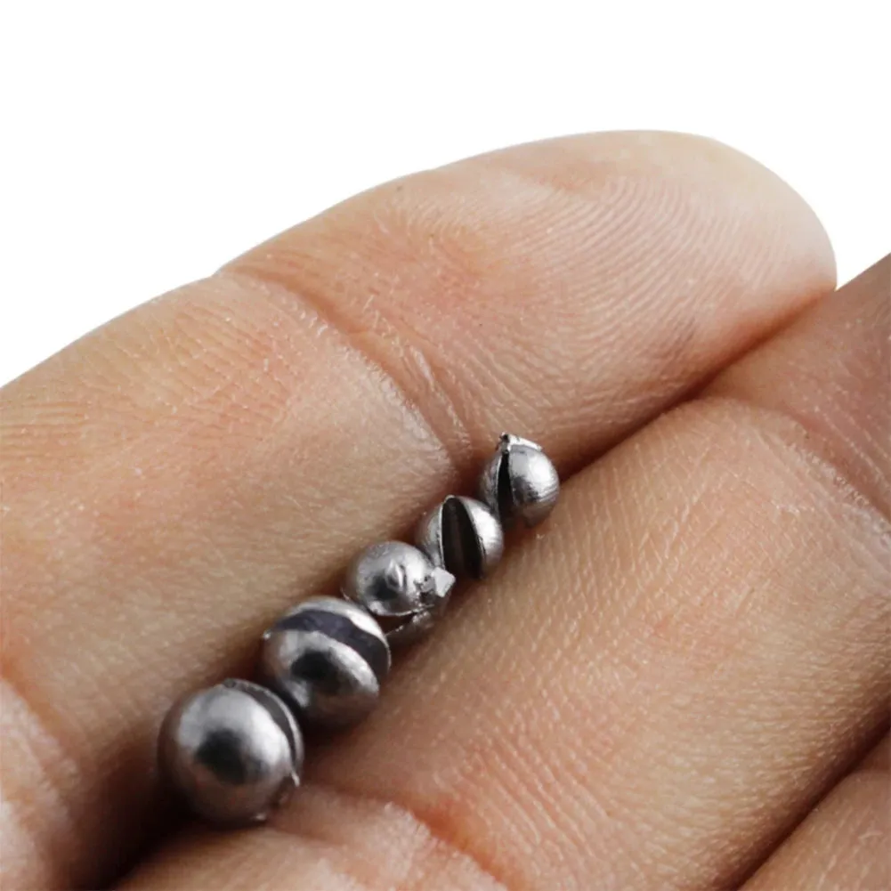 100pcs 138g 132g Round Split Shot Fishing Sinkers Weights Set Removable