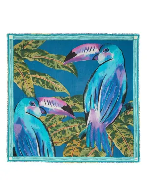2 Toucans Square In Sea Blue