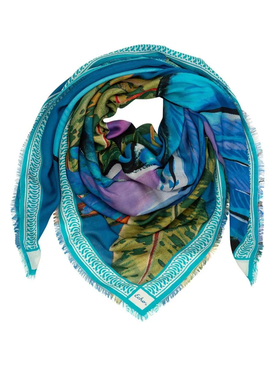 2 Toucans Square In Sea Blue