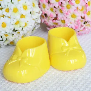 4 Yellow 3" Baby Booties Booty Baby Shower Favor Decoration