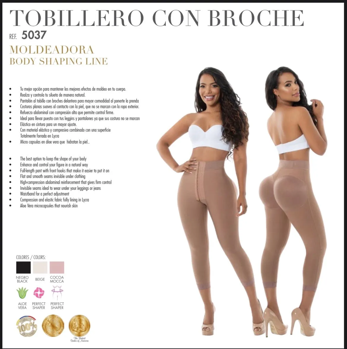 5037 Tobillero con Ganchos