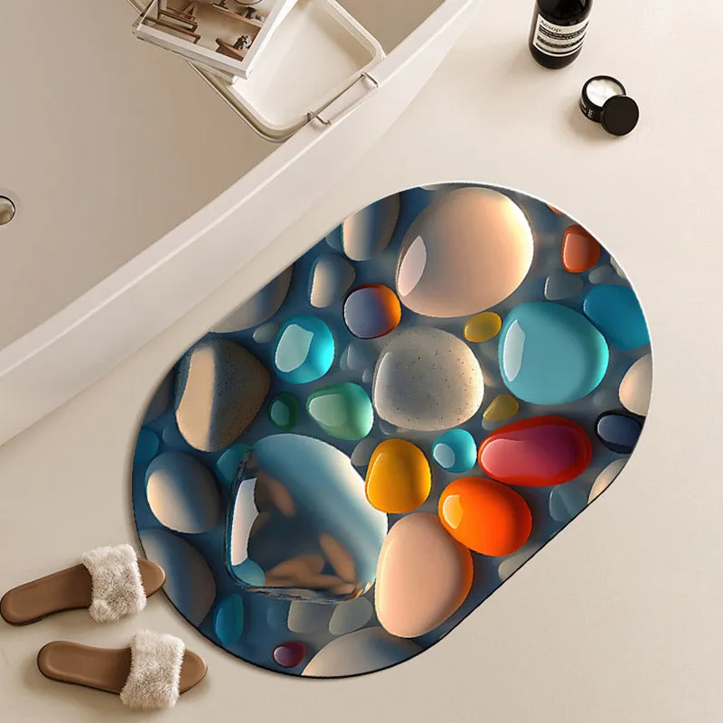 60*40cm 3D Water Absorption Non-Slip Bath Mat