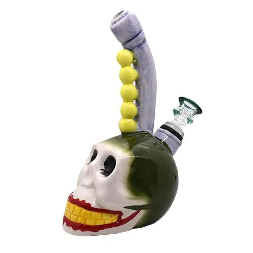 8" Ceramic Skull Water Bubbler - Color May Vary - (1 Count)