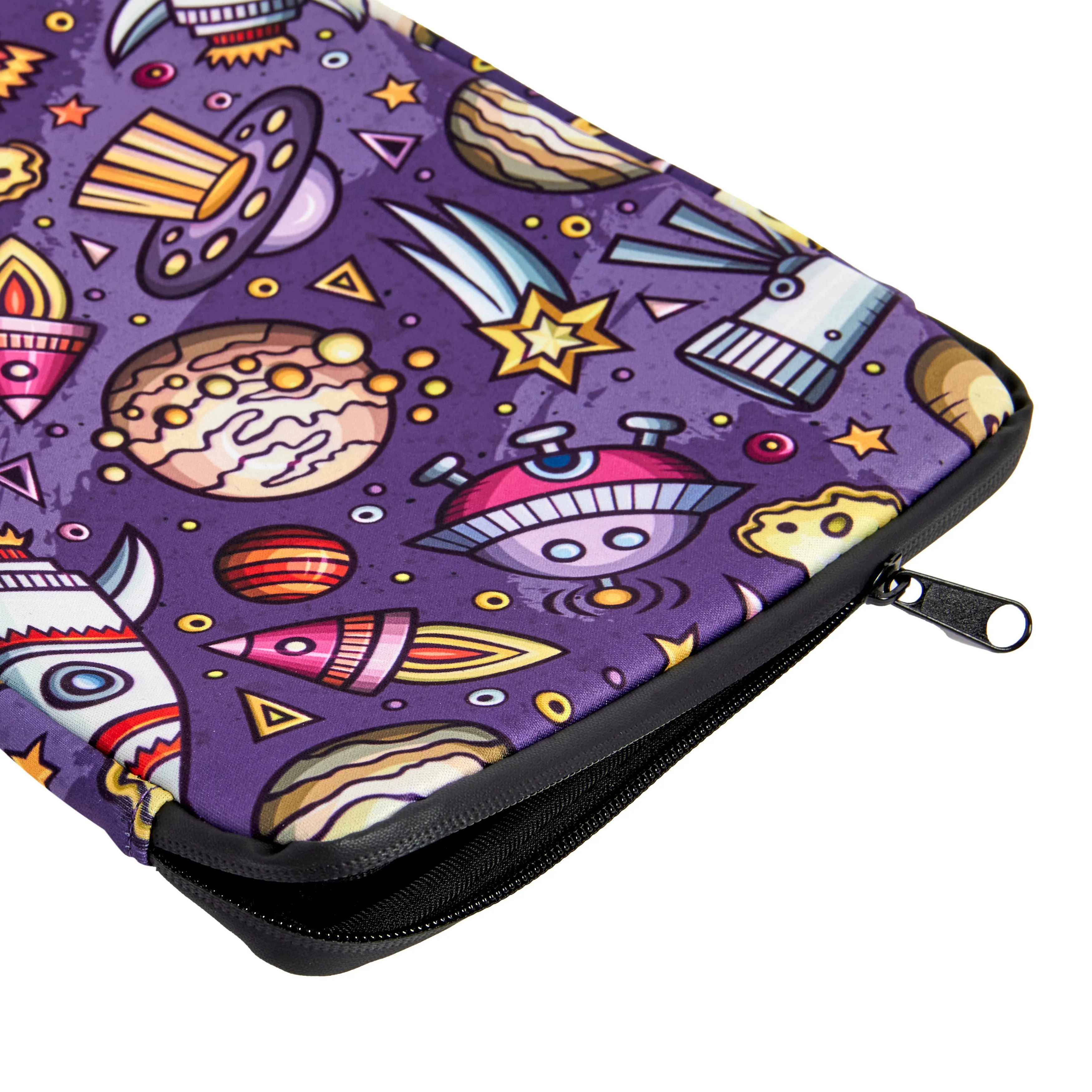 Above & Beyond - High Quality Book Pouch / Book Sleeve Space Themed - Purple