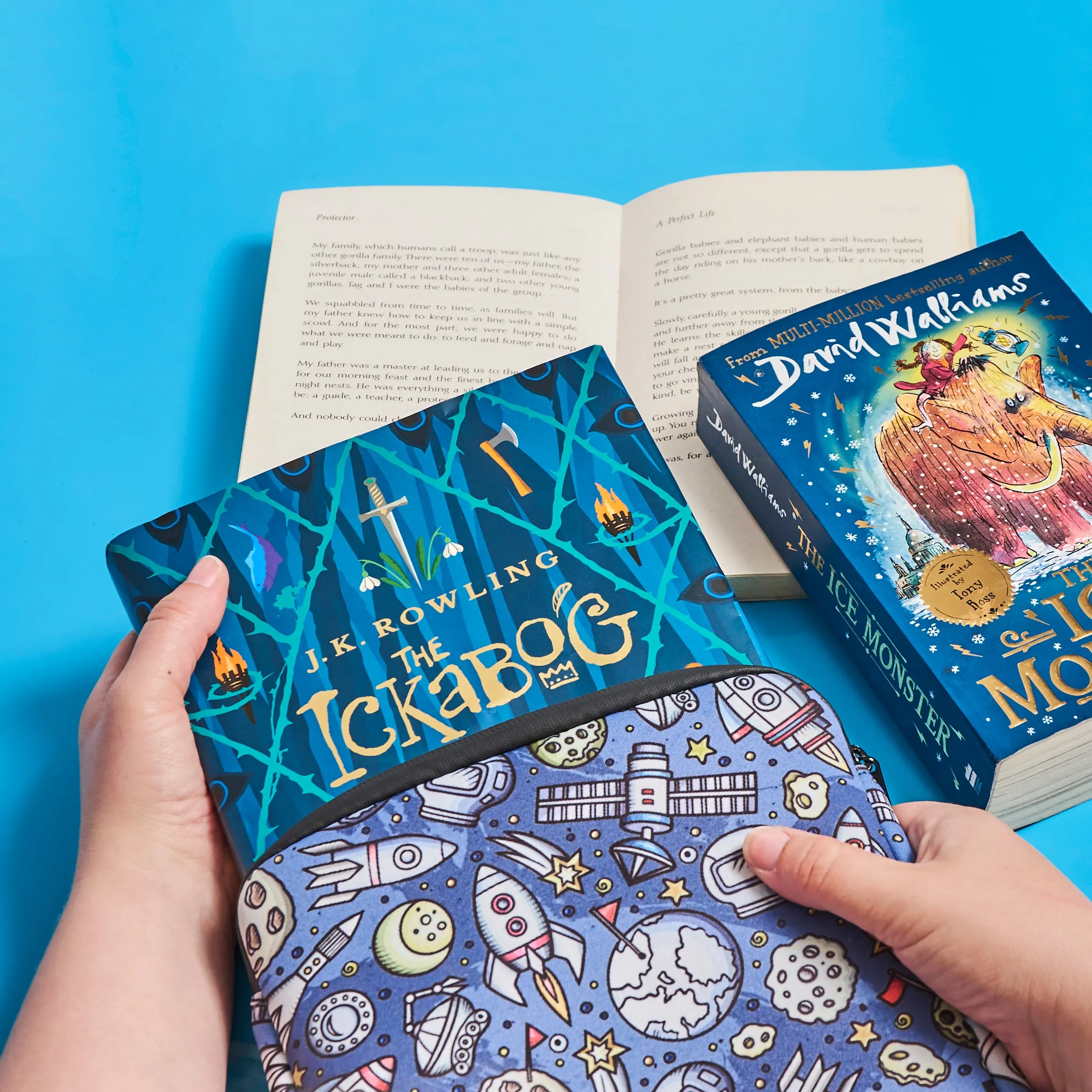 Above and Beyond - Space Inspired Snugbook Water-Resistant High Quality Book Pouch / Book Sleeve