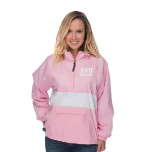 Alpha Omicron Pi Classic Striped Windbreaker - Lined