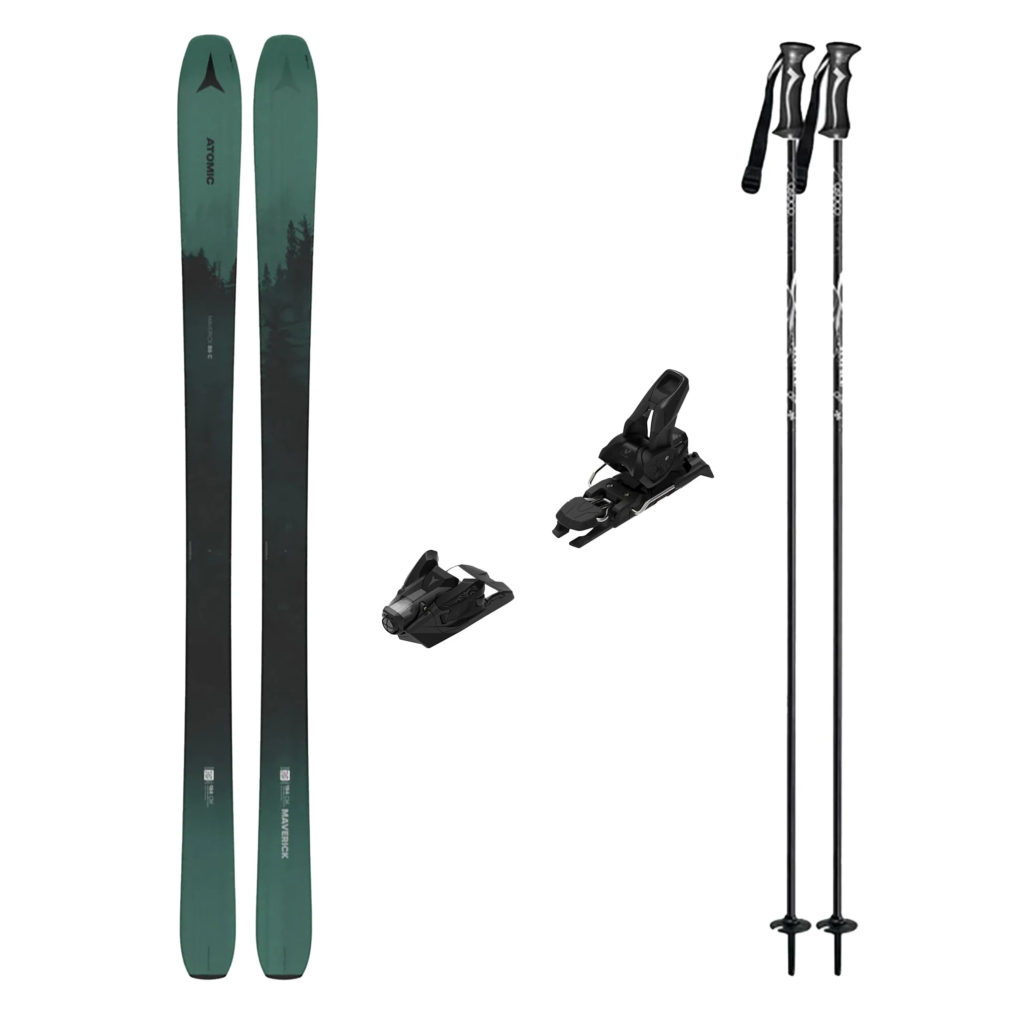 Atomic Maverick 86C Skis 2025 with Atomic Strive 12 GW Bindings Adult Ski Package