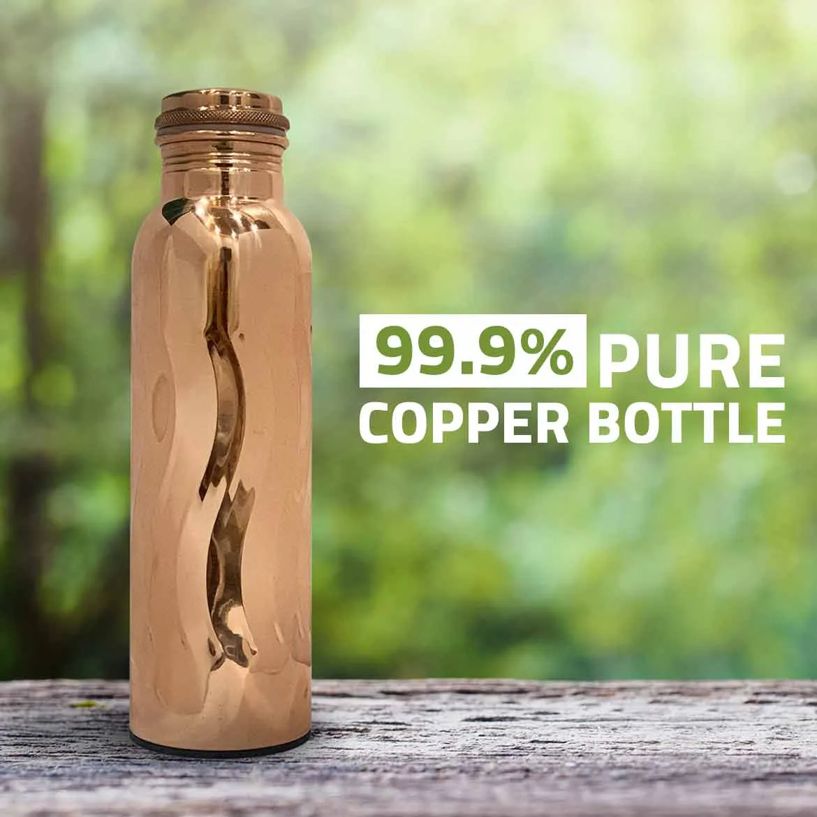 Auric Copper Bottle - 1 litre, for natural purification & wellness