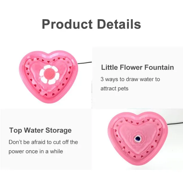 Automatic Cat Water Fountain LED Electronic Bowl