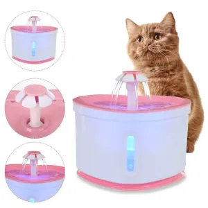 Automatic Cat Water Fountain LED Electronic Bowl