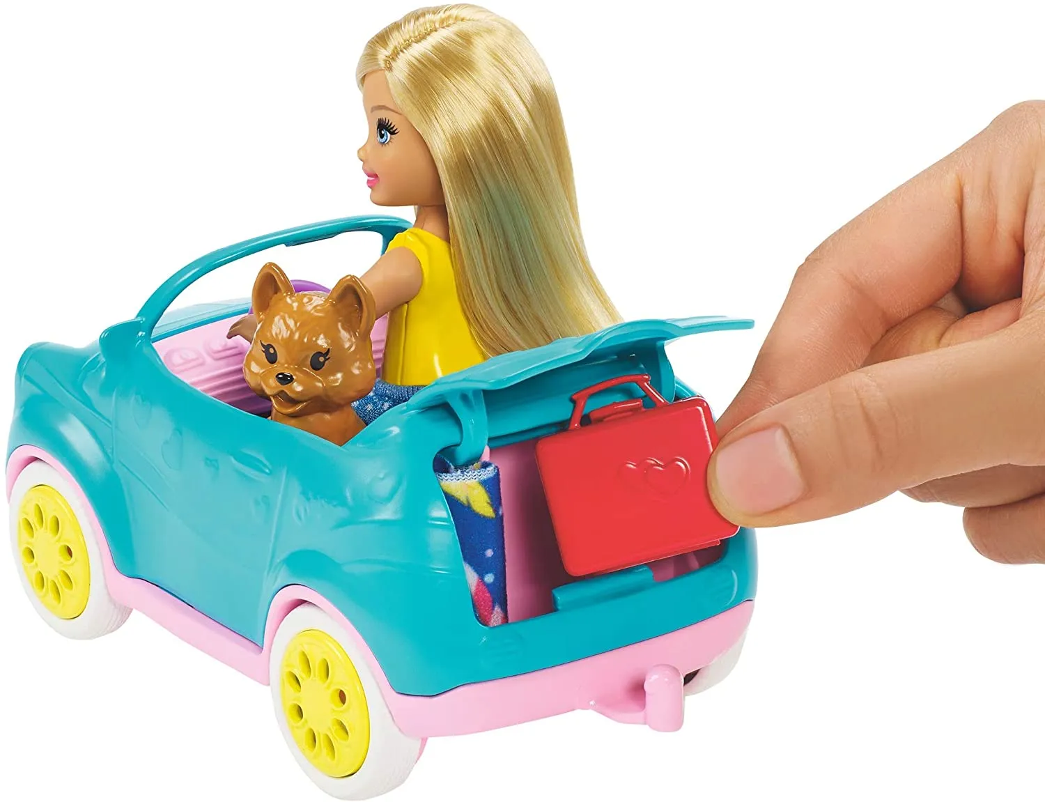 Barbie Club Chelsea Camper Playset with Chelsea Doll, Puppy, Car, Camper, Firepit, Guitar and 10 Accessories, Gift for 3 to 7 Year Olds! Retails $63 