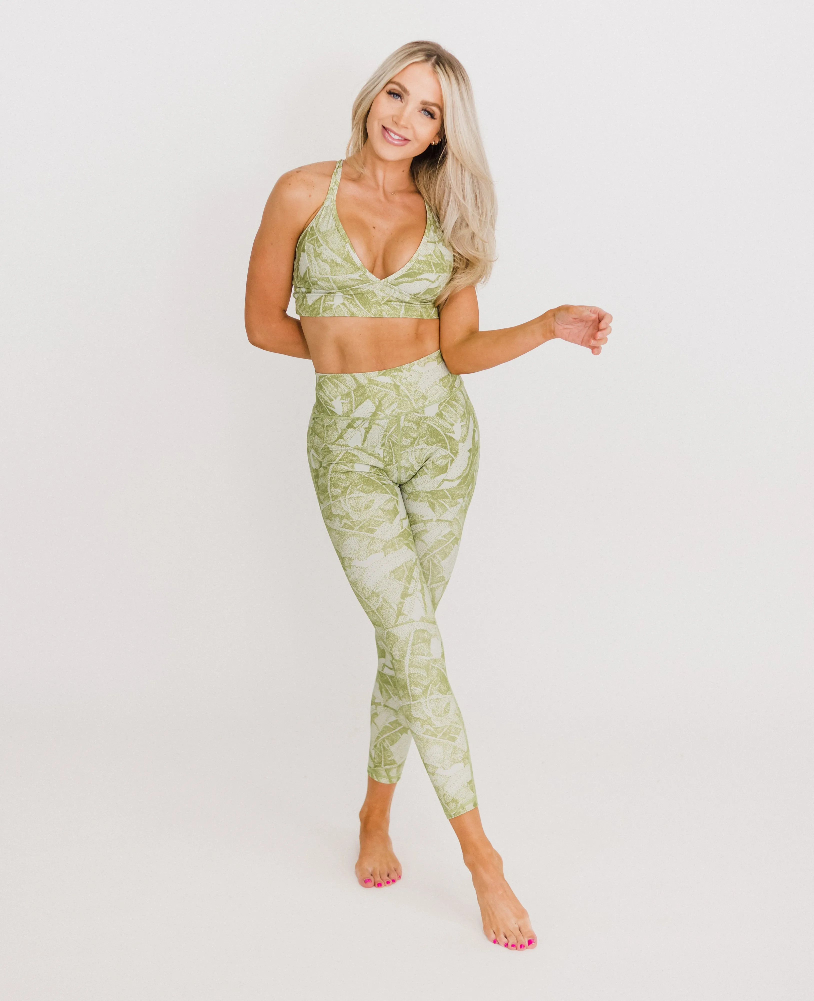 Basic High Rise Legging - Leaf