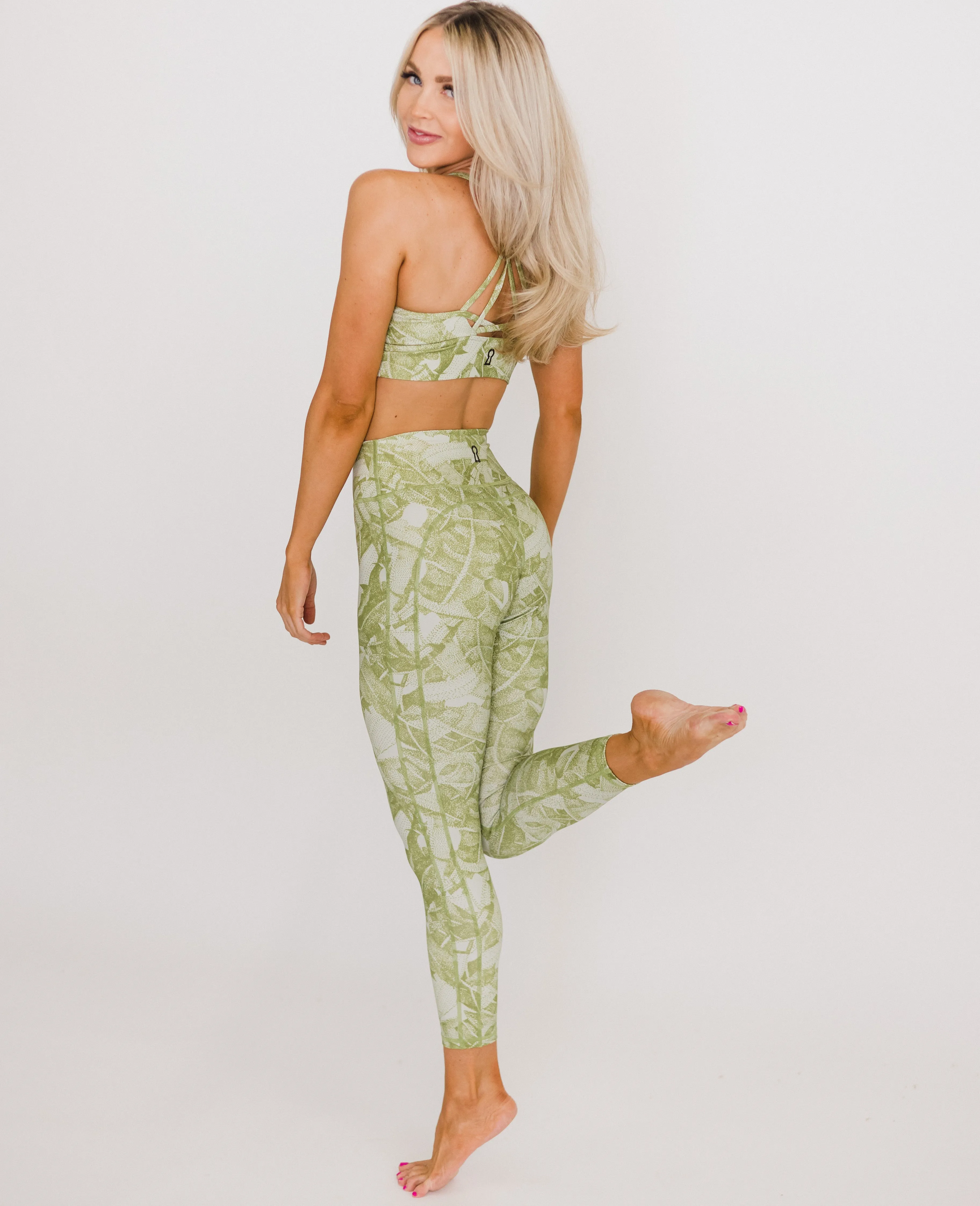Basic High Rise Legging - Leaf