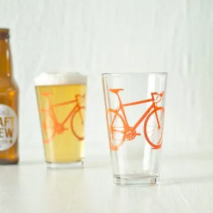Bicycle Pint Glass - Tioga Trails