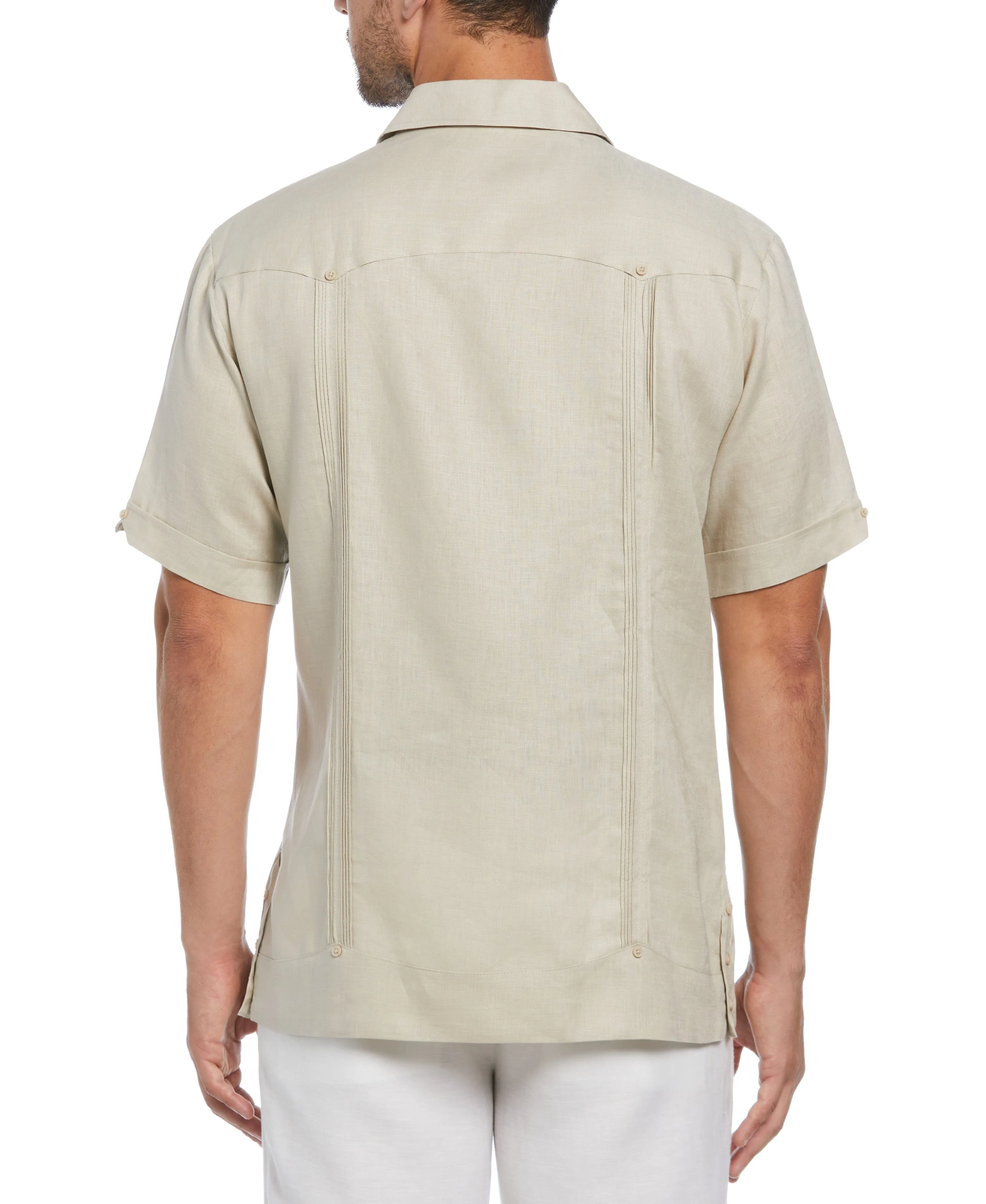 Big & Tall 100% Linen Classic Guayabera Shirt - Short Sleeve