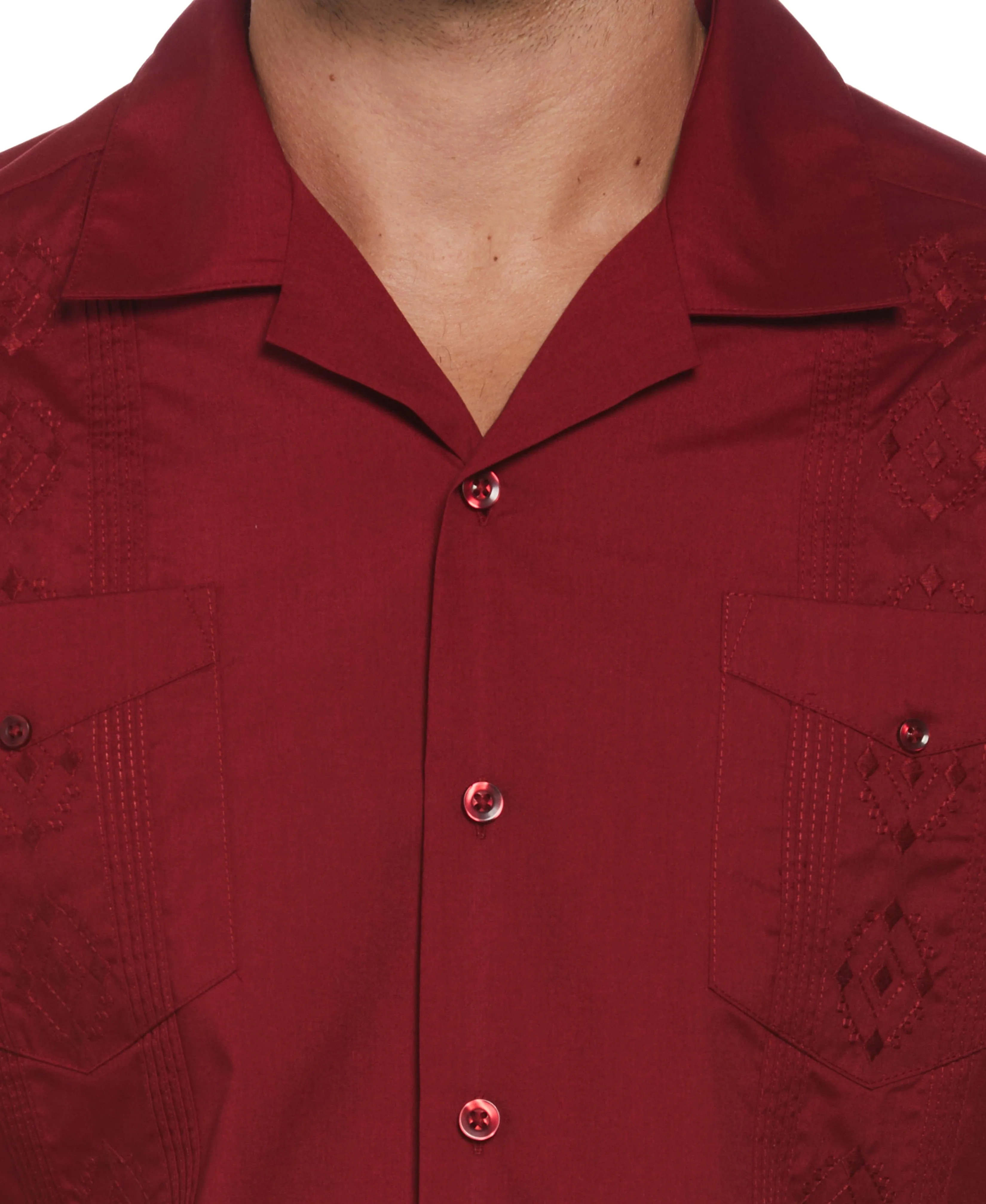 Big & Tall Authentic Embroidered Guayabera Shirt
