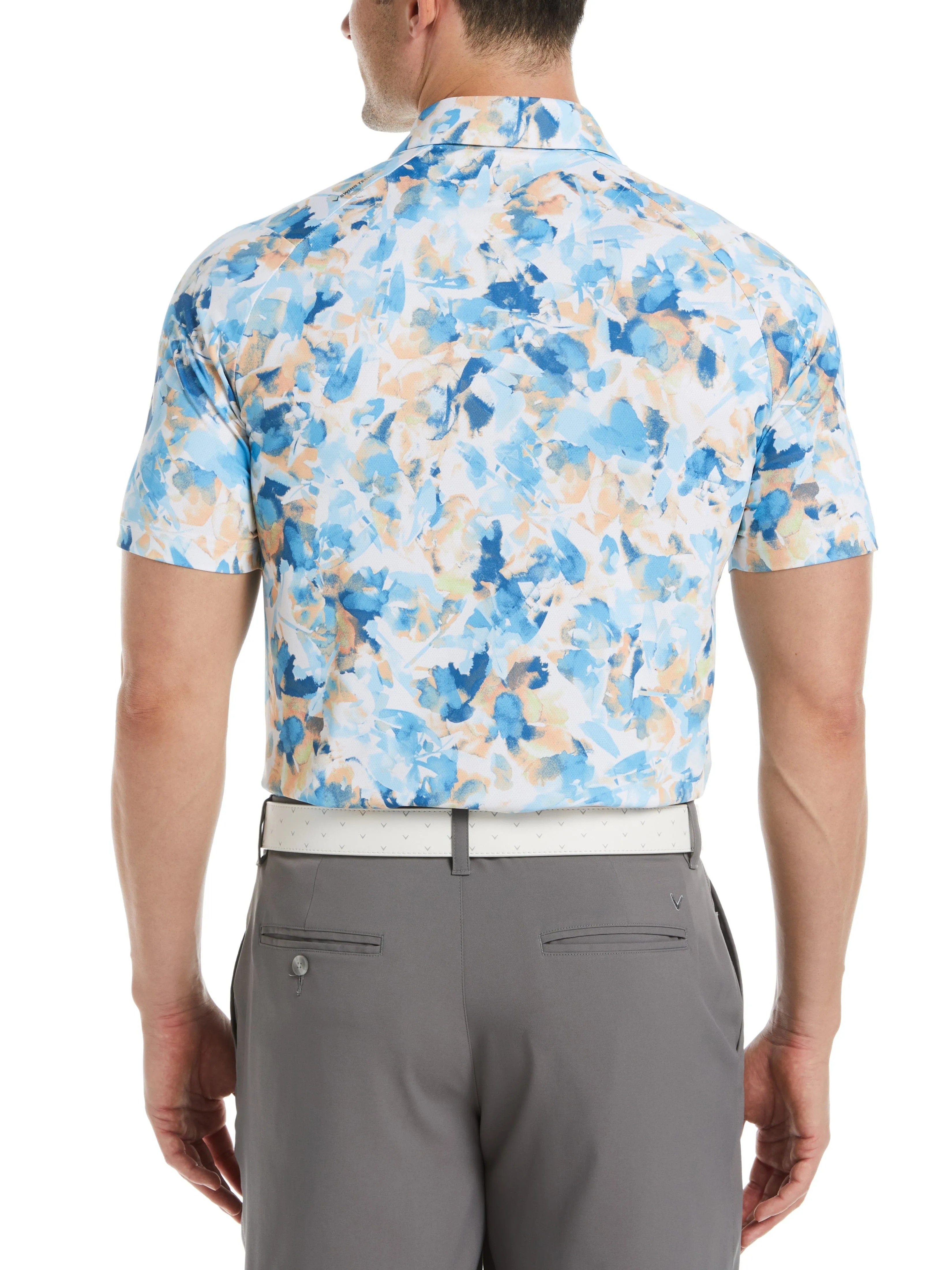 Big & Tall X-Ray Floral Print Golf Polo