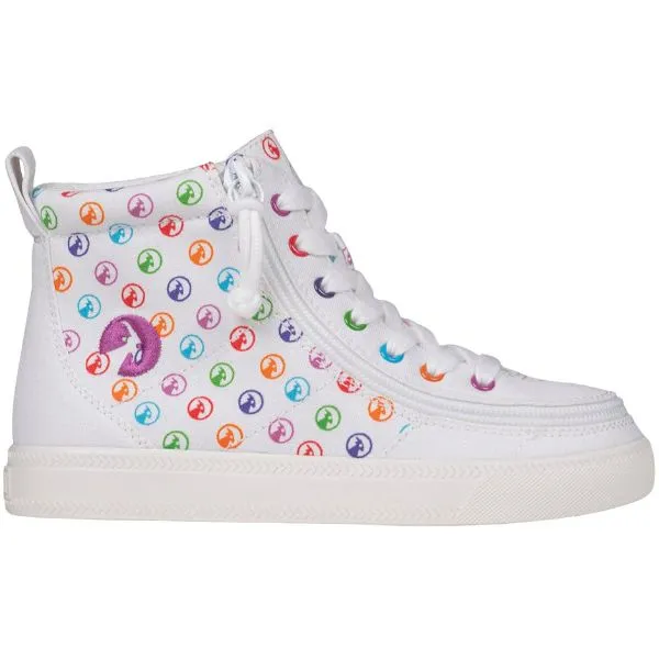Billy Classic Rainbow Polka Kids High Top Adaptive Sneaker (EasyOn)