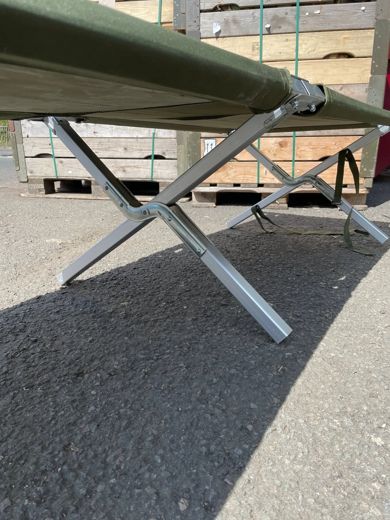 British Army Aluminium Cot Bed