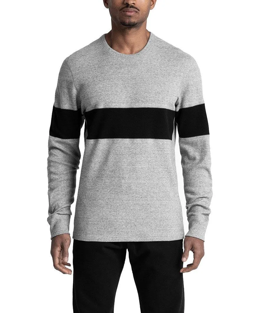Brushed Interlock Rugby Crewneck Grey