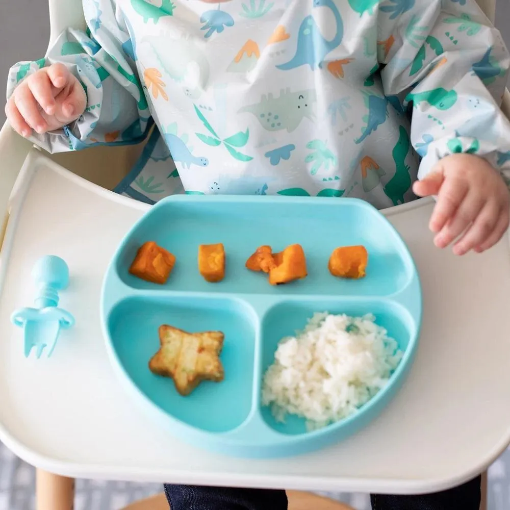 Bumkins Silicone Grip Dish (Blue)