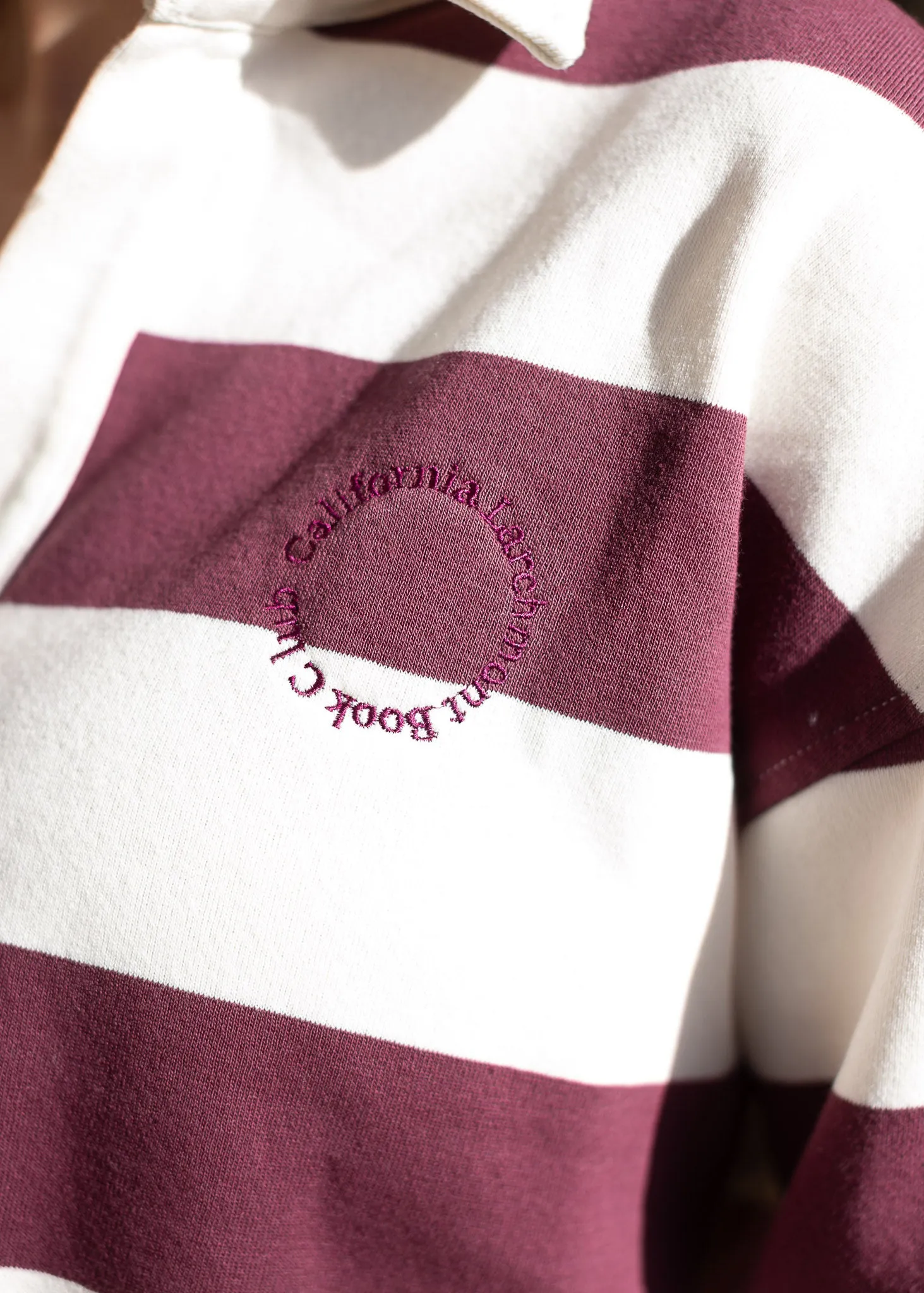 Burgundy Rugby Stripe Top