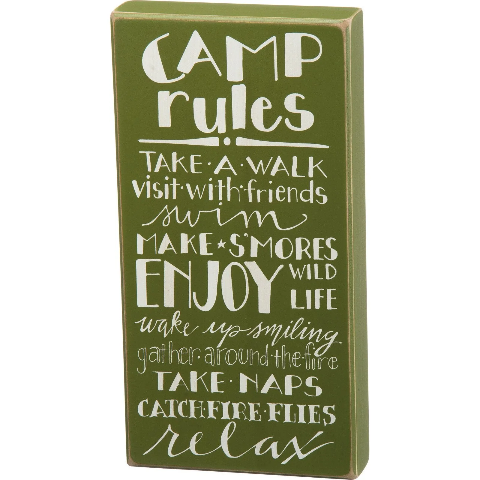 Camp Rules Wall Sign