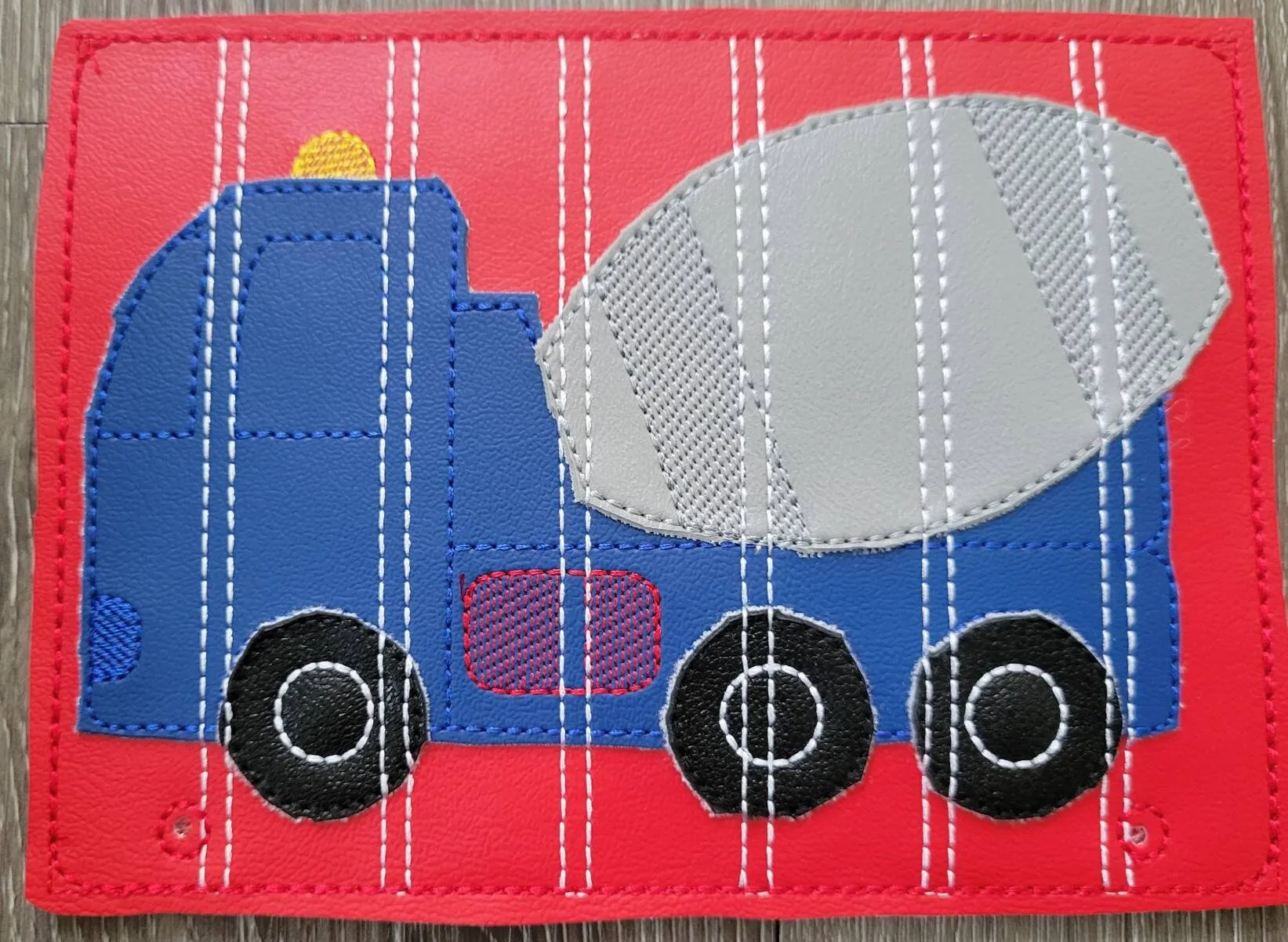 Cement Truck Stick Puzzle -  toddler quiet book page-  Seven Pieces - motor skills -  classroom - educational - Busy Bag - Activity Bag