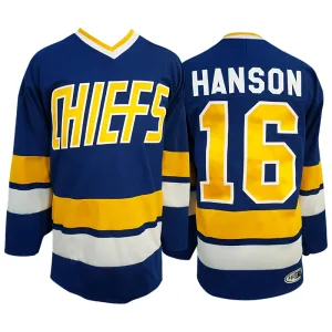 Charleston Chiefs Away Blue Jersey Hanson 16