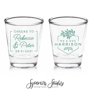 Cheers to The Mr and Mrs - Double-Sided Shot Glass #174C