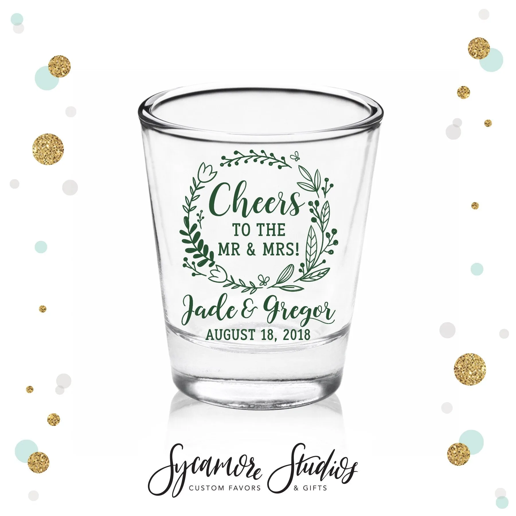 Cheers to The Mr and Mrs - Shot Glass #36C