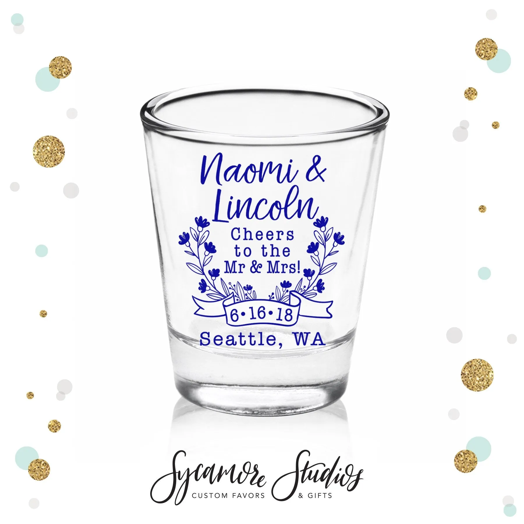 Cheers to The Mr and Mrs - Shot Glass #37C
