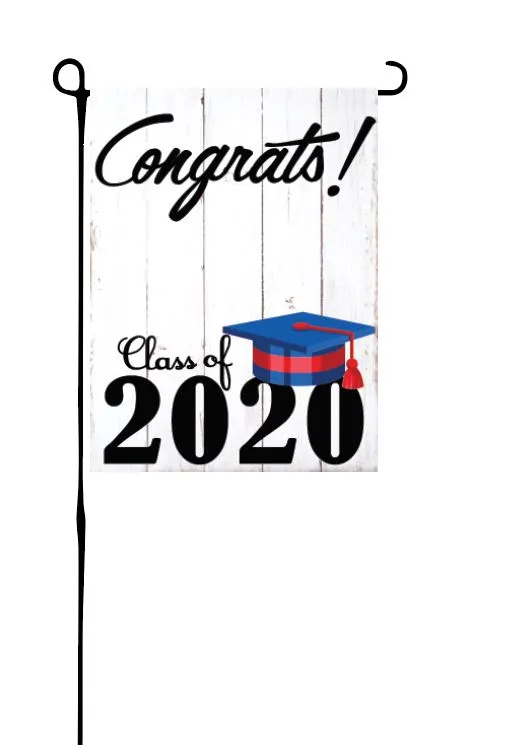 Class of 2020 -Royal Blue & Red - Garden Flag