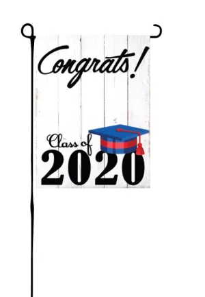 Class of 2020 -Royal Blue & Red - Garden Flag