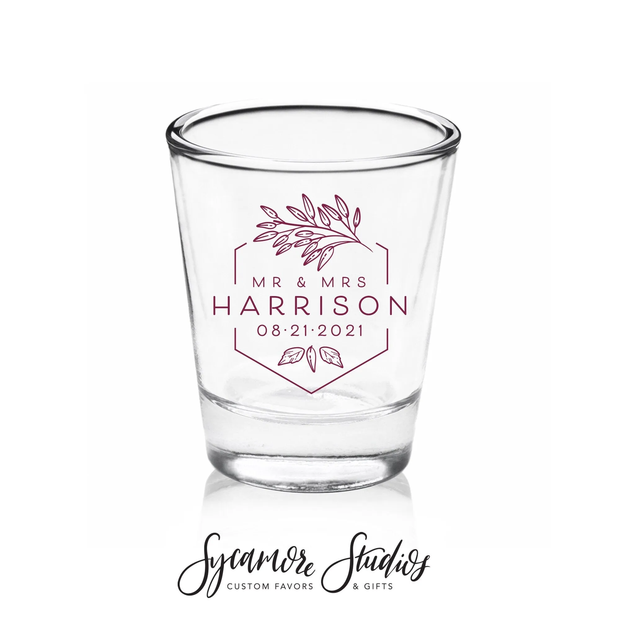 Clear Shot Glass #60C -  Modern Hexagon