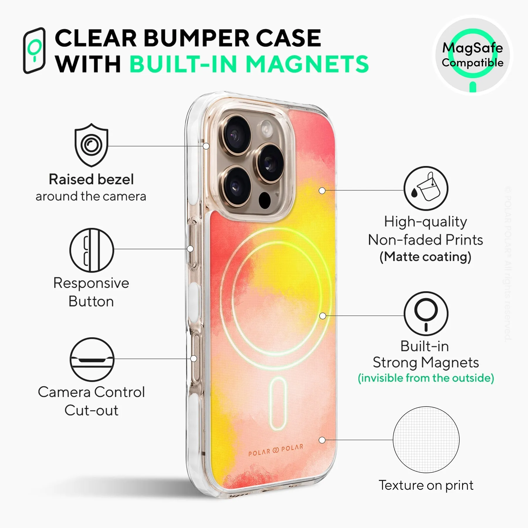 Clouds in Fall - iPhone 16 Pro Clear Bumper MagSafe Case