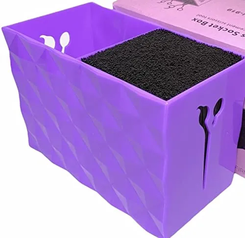 Convenient stand for scissors and combs, suitable for beauty salon or hair salon to store scissors. (purple)
