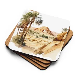 Cork-back coaster. water resistant coaster