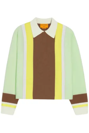 Cropped Stripe Rugby | Mint Combo