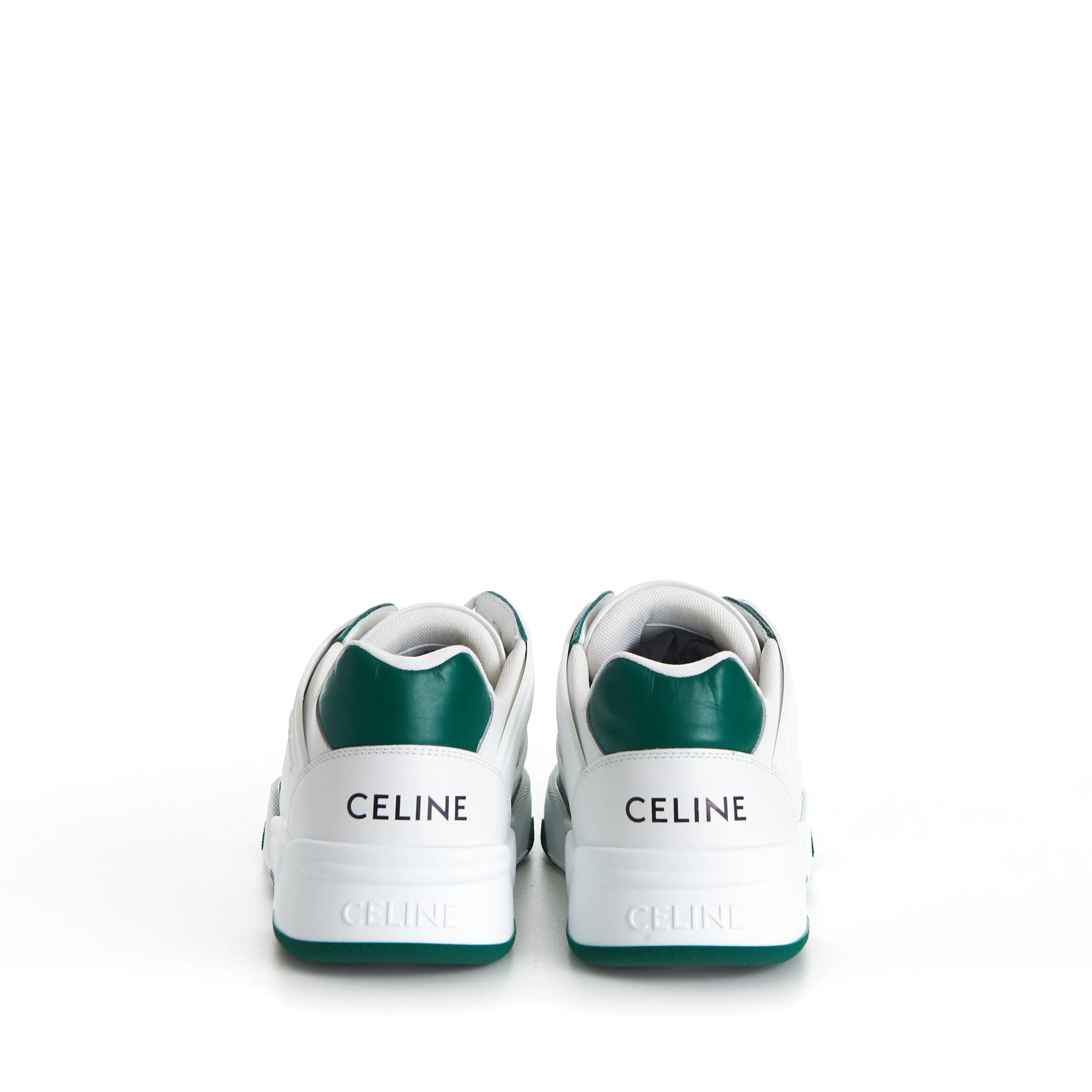CT-07 Low Top Sneaker - White & Green Leather