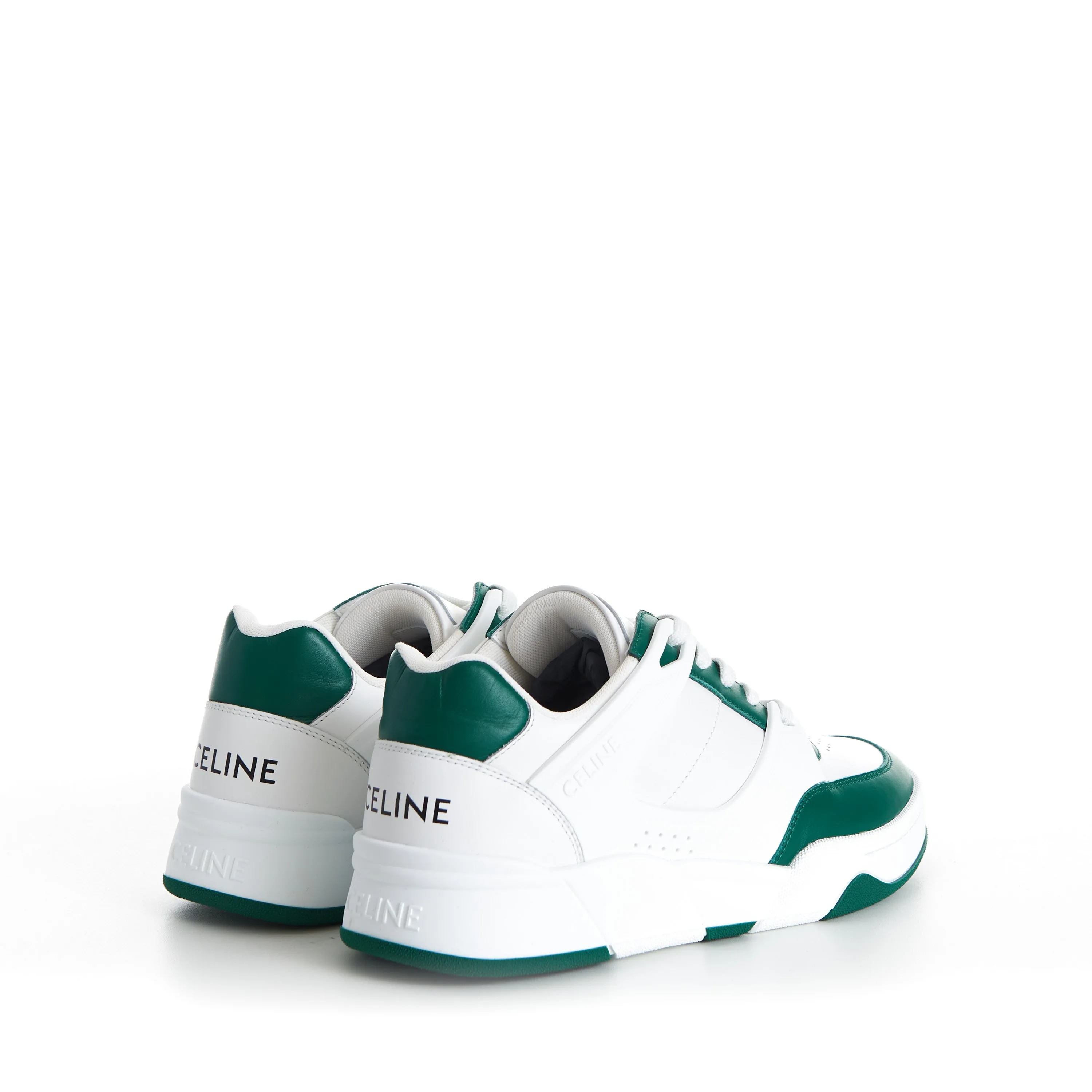 CT-07 Low Top Sneaker - White & Green Leather