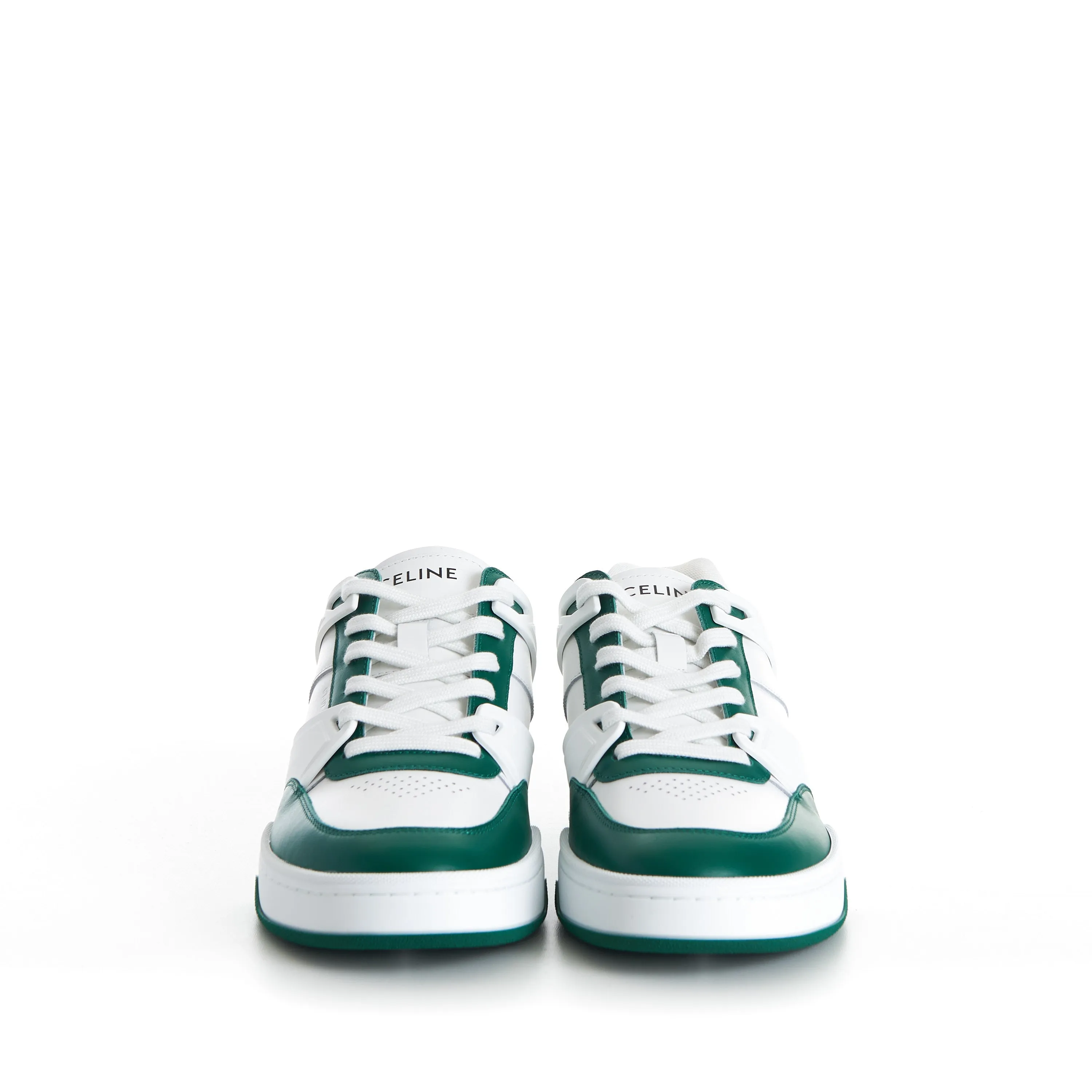 CT-07 Low Top Sneaker - White & Green Leather
