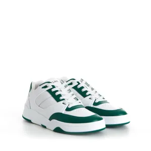CT-07 Low Top Sneaker - White & Green Leather