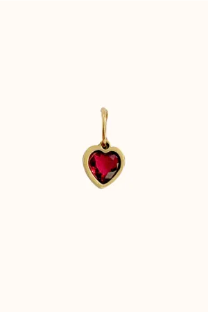Cubic Heart Charm (Stainless Steel)