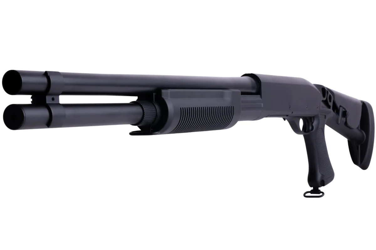 CYMA M870 3-Round Brust Multi-Shot Shell Loading Airsoft Shotgun (Retractable Stock)(CM353L)