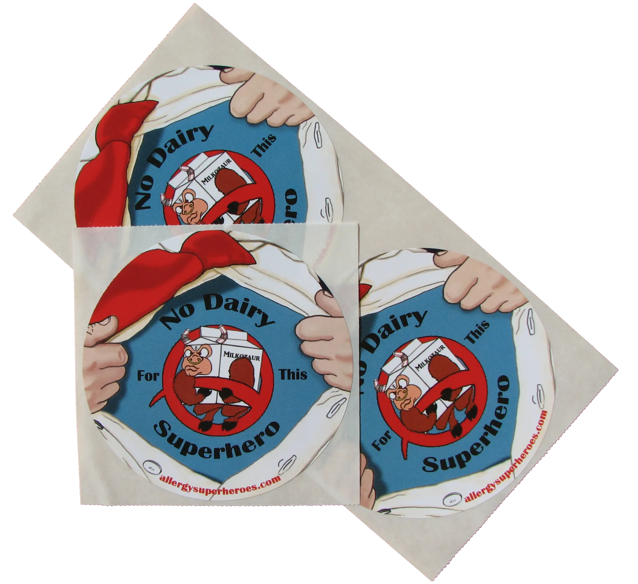 Dairy Allergy Superhero Boy Sticker