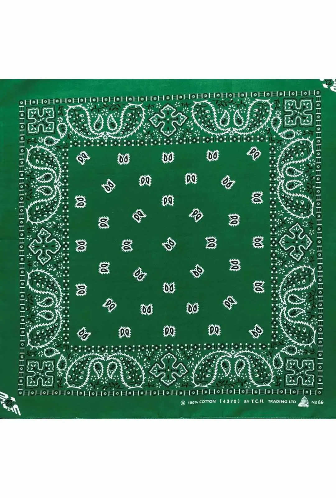 Dark Irish Green Paisley Bandana
