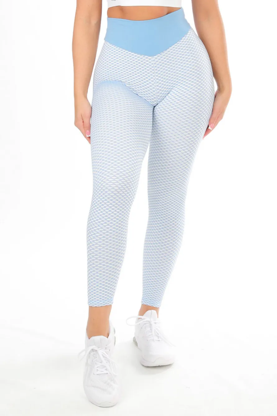 Demi Scrunch Bum Leggings Light Blue