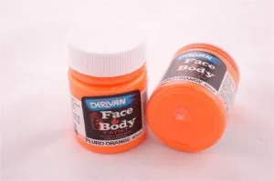 Derivan Face & Body Paint - Fluro Orange